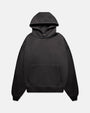 BLANK BUTTON HOODIE BLACK WASHED