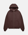 BLANK ZIP-HOODIE BROWN