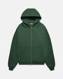 BLANK ZIP-HOODIE GREEN WASHED