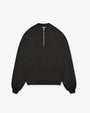 BLANK QUARTER ZIP SWEATER BLACK