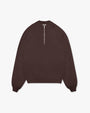 BLANK QUARTER ZIP SWEATER BROWN