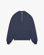 BLANK QUARTER ZIP SWEATER NAVY WASHED