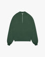 BLANK QUARTER ZIP SWEATER GREEN WASHED